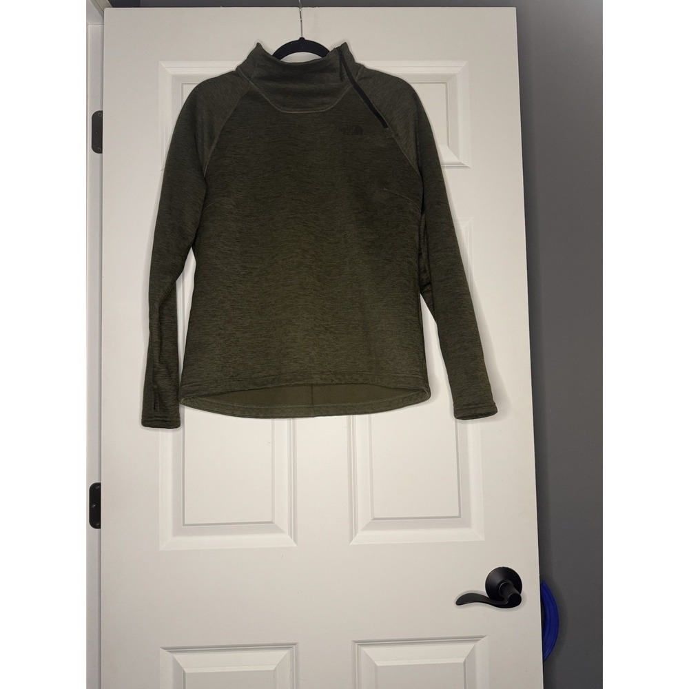 The North Face Canyonland 1/4 Zip Pullover Sweatshirt Large Green Heathered